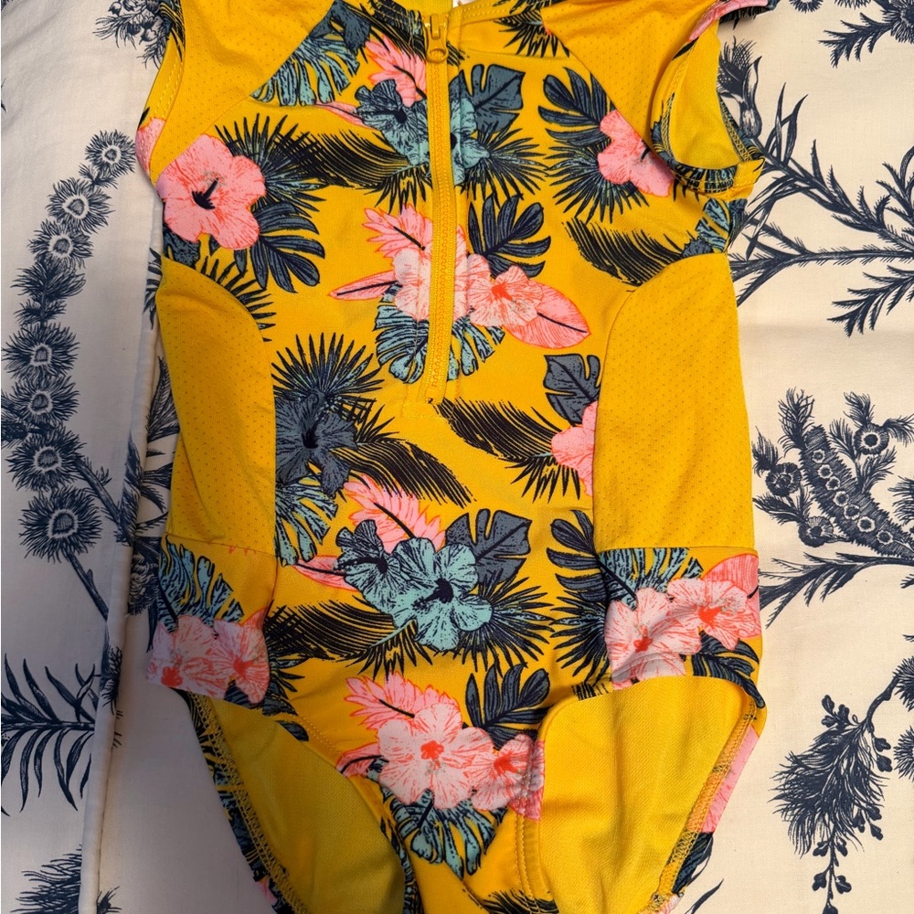 Floral Yellow One-Piece Swimsuit 4T Cat & Jack